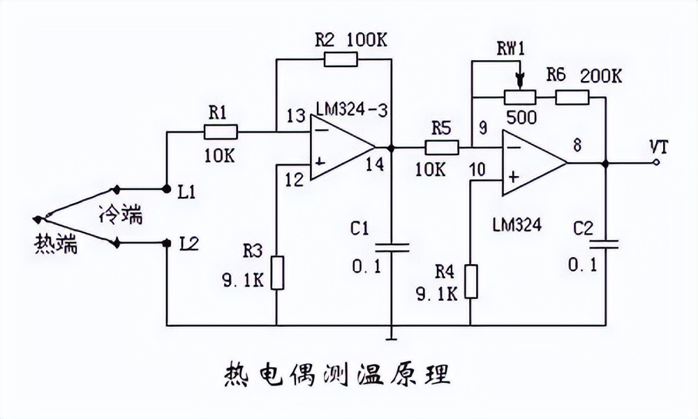 熱電偶測溫的基本原理圖 熱電偶測溫的基本原理圖