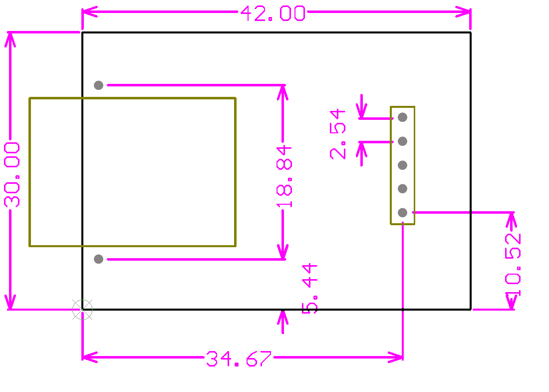 Y-TCPTTL-6O6模塊尺寸 Y-TCPTTL-6O6模塊尺寸